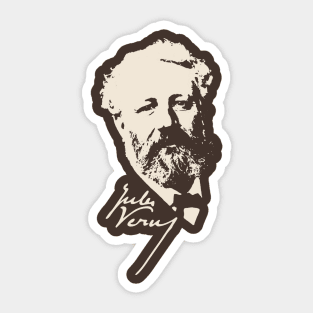 Science Fiction Visionary - Jules Verne Portrait 5 Sticker